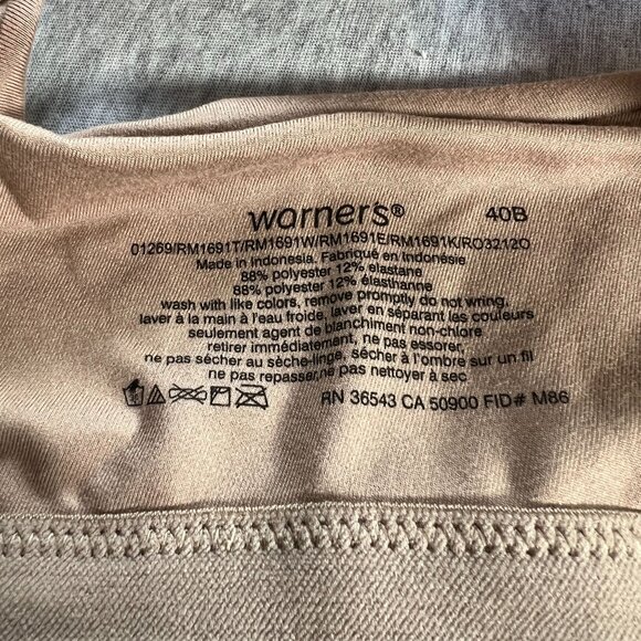 Simply Perfect By Warners Super Soft Wire-Free Comfort Bra 40B Beige Adjustable - Picture 7 of 10